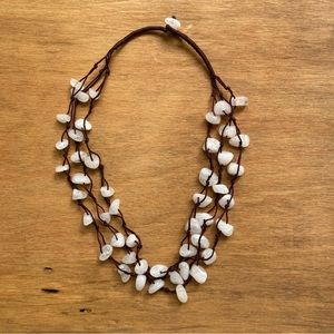 Three Strand Stone Necklace